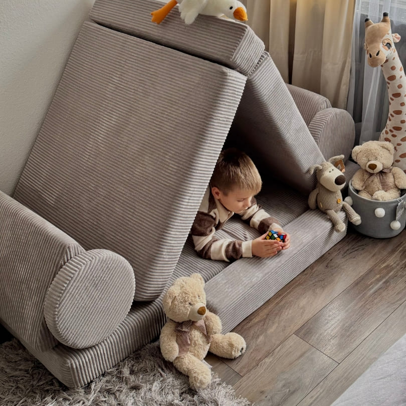 Stor Levesofa for Barn i Skygrå