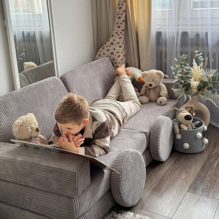 Stor Levesofa for Barn i Skygrå
