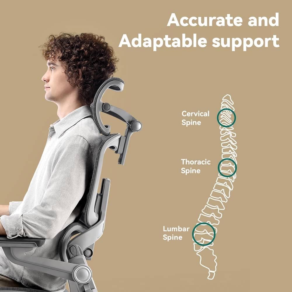 HINOMI 3D Lumbalstøtte Ergonomisk Kontorstol