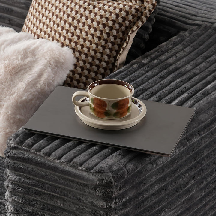 Ovios 104" L-formet modulsofa med chaise, myk kordfløyelsstoff, ingen montering nødvendig